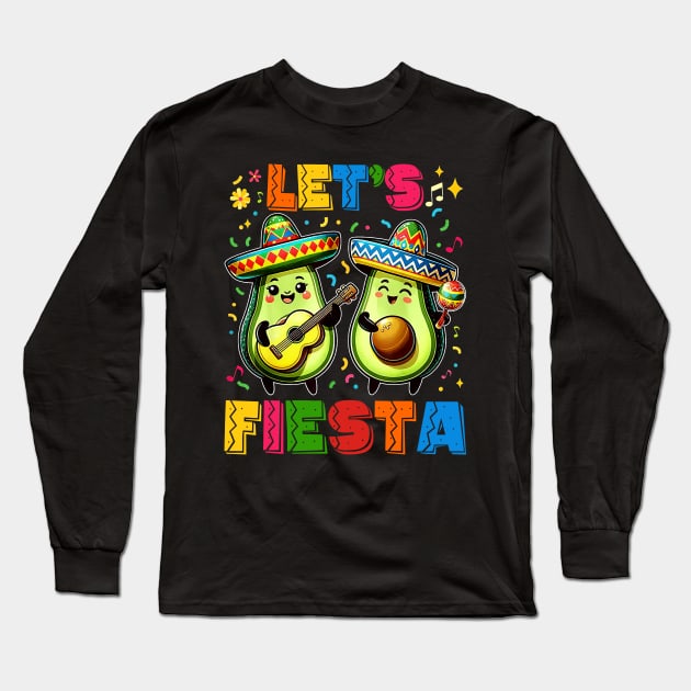 Lets Fiesta 5 Cinco De Mayo For Women Men Boys Girls Mexican Long Sleeve T-Shirt by Tater's 